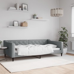 vidaXL Tagesbett Hellgrau 100x200 cm Stoff