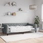 vidaXL Tagesbett Hellgrau 100x200 cm Stoff vidaXL Tagesbett Hellgrau 100x200 cm Stoff