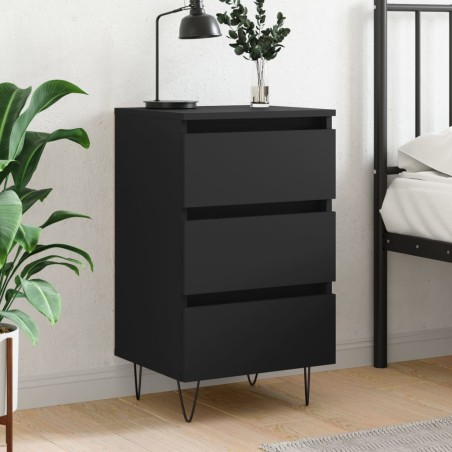 vidaXL Nachttisch Schwarz 40x35x69 cm Holzwerkstoff