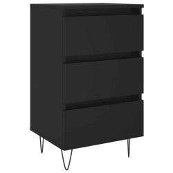 vidaXL Nachttisch Schwarz 40x35x69 cm Holzwerkstoff