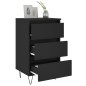 vidaXL Nachttisch Schwarz 40x35x69 cm Holzwerkstoff vidaXL Nachttisch Schwarz 40x35x69 cm Holzwerkstoff