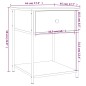 vidaXL Nachttisch Schwarz 44x45x58 cm Holzwerkstoff vidaXL Nachttisch Schwarz 44x45x58 cm Holzwerkstoff