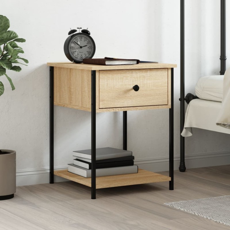 vidaXL Nachttisch Sonoma-Eiche 44x45x58 cm Holzwerkstoff vidaXL Nachttisch Sonoma-Eiche 44x45x58 cm Holzwerkstoff