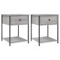 vidaXL Nachttische 2 Stk. Grau Sonoma 44x45x58 cm Holzwerkstoff vidaXL Nachttische 2 Stk. Grau Sonoma 44x45x58 cm Holzwerkstoff