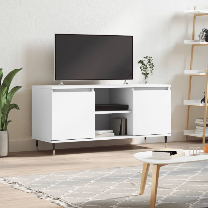 vidaXL TV-Schrank Weiß 104x35x50 cm Holzwerkstoff vidaXL TV-Schrank Weiß 104x35x50 cm Holzwerkstoff