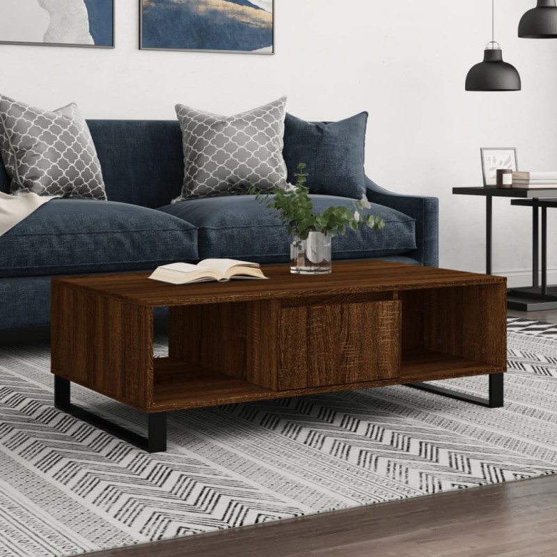vidaXL Couchtisch Braun Eichen-Optik 104x60x35 cm Holzwerkstoff vidaXL Couchtisch Braun Eichen-Optik 104x60x35 cm Holzwerkstoff