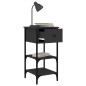 vidaXL Nachttisch Schwarz 34x36x70 cm Holzwerkstoff vidaXL Nachttisch Schwarz 34x36x70 cm Holzwerkstoff