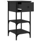 vidaXL Nachttisch Schwarz 34x36x70 cm Holzwerkstoff vidaXL Nachttisch Schwarz 34x36x70 cm Holzwerkstoff