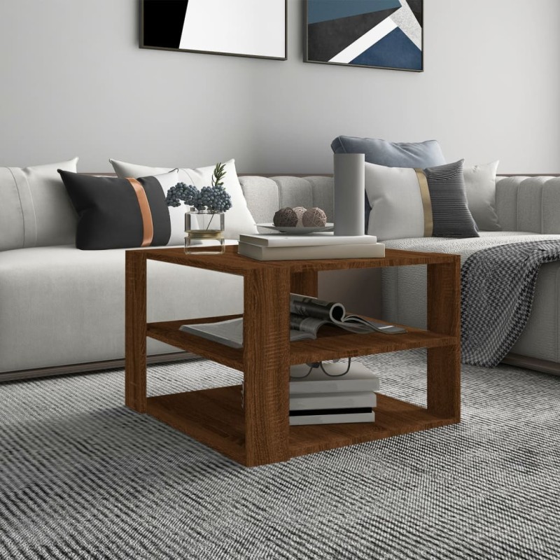 vidaXL Couchtisch Braun Eichen-Optik 60x60x40 cm Holzwerkstoff vidaXL Couchtisch Braun Eichen-Optik 60x60x40 cm Holzwerkstoff