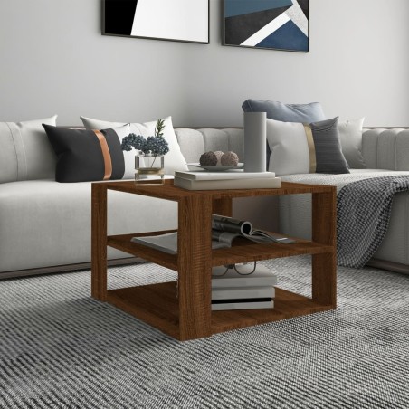 vidaXL Couchtisch Braun Eichen-Optik 60x60x40 cm Holzwerkstoff