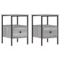 vidaXL Nachttische 2 Stk. Grau Sonoma 34x36x50 cm Holzwerkstoff vidaXL Nachttische 2 Stk. Grau Sonoma 34x36x50 cm Holzwerkstoff