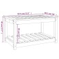 vidaXL Gartentisch Honigbraun 82,5x50,5x45 cm Massivholz Kiefer vidaXL Gartentisch Honigbraun 82,5x50,5x45 cm Massivholz Kiefer