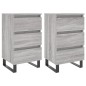 vidaXL Nachttische 2 Stk. Grau Sonoma 40x35x69 cm Holzwerkstoff vidaXL Nachttische 2 Stk. Grau Sonoma 40x35x69 cm Holzwerkstoff