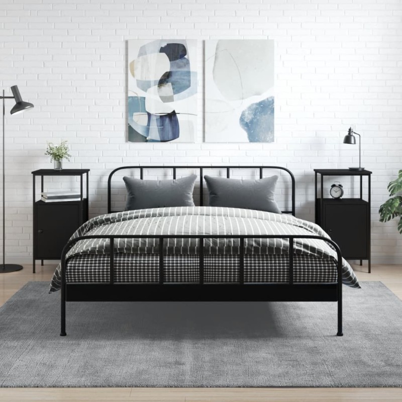 vidaXL Nachttische 2 Stk. Schwarz 41x31x80 cm Holzwerkstoff vidaXL Nachttische 2 Stk. Schwarz 41x31x80 cm Holzwerkstoff