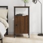 vidaXL Nachttisch Braun Eichen-Optik 41x31x80 cm Holzwerkstoff vidaXL Nachttisch Braun Eichen-Optik 41x31x80 cm Holzwerkstoff