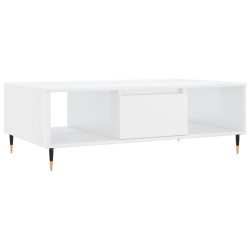 vidaXL Couchtisch Hochglanz-Weiß 104x60x35 cm Holzwerkstoff