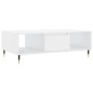 vidaXL Couchtisch Hochglanz-Weiß 104x60x35 cm Holzwerkstoff vidaXL Couchtisch Hochglanz-Weiß 104x60x35 cm Holzwerkstoff