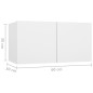 vidaXL TV-Hängeschrank Weiß 60x30x30 cm vidaXL TV-Hängeschrank Weiß 60x30x30 cm