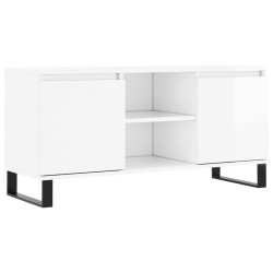 vidaXL TV-Schrank Hochglanz-Weiß 104x35x50 cm Holzwerkstoff