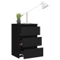 vidaXL Nachttische 2 Stk. Schwarz 40x35x62,5 cm Holzwerkstoff vidaXL Nachttische 2 Stk. Schwarz 40x35x62,5 cm Holzwerkstoff