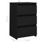 vidaXL Nachttische 2 Stk. Schwarz 40x35x62,5 cm Holzwerkstoff vidaXL Nachttische 2 Stk. Schwarz 40x35x62,5 cm Holzwerkstoff