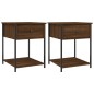 vidaXL Nachttische 2 Stk. Braun Eichen-Optik 44x45x58 cm Holzwerkstoff vidaXL Nachttische 2 Stk. Braun Eichen-Optik 44x45x58 cm Holzwerkstoff