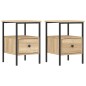 vidaXL Nachttische 2 Stk. Sonoma-Eiche 34x36x50 cm Holzwerkstoff vidaXL Nachttische 2 Stk. Sonoma-Eiche 34x36x50 cm Holzwerkstoff