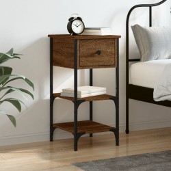 vidaXL Nachttisch Braun Eichen-Optik 34x36x70 cm Holzwerkstoff