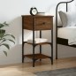 vidaXL Nachttisch Braun Eichen-Optik 34x36x70 cm Holzwerkstoff vidaXL Nachttisch Braun Eichen-Optik 34x36x70 cm Holzwerkstoff
