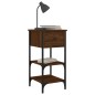 vidaXL Nachttisch Braun Eichen-Optik 34x36x70 cm Holzwerkstoff vidaXL Nachttisch Braun Eichen-Optik 34x36x70 cm Holzwerkstoff
