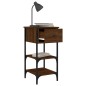 vidaXL Nachttisch Braun Eichen-Optik 34x36x70 cm Holzwerkstoff vidaXL Nachttisch Braun Eichen-Optik 34x36x70 cm Holzwerkstoff