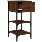 vidaXL Nachttisch Braun Eichen-Optik 34x36x70 cm Holzwerkstoff vidaXL Nachttisch Braun Eichen-Optik 34x36x70 cm Holzwerkstoff
