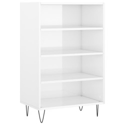 vidaXL Highboard Hochglanz-Weiß 57x35x90 cm Holzwerkstoff