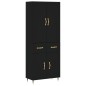Highboard Schwarz 69,5x34x180 cm Holzwerkstoff Highboard Schwarz 69,5x34x180 cm Holzwerkstoff
