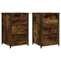 vidaXL Nachttische 2 Stk. Räuchereiche 40x36x60 cm Holzwerkstoff vidaXL Nachttische 2 Stk. Räuchereiche 40x36x60 cm Holzwerkstoff