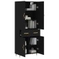 Highboard Schwarz 69,5x34x180 cm Holzwerkstoff Highboard Schwarz 69,5x34x180 cm Holzwerkstoff