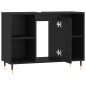 vidaXL Badschrank Schwarz 80x33x60 cm Holzwerkstoff vidaXL Badschrank Schwarz 80x33x60 cm Holzwerkstoff