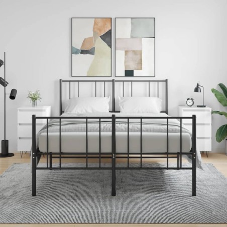 vidaXL Nachttische 2 Stk. Hochglanz-Weiß 40x35x69 cm Holzwerkstoff