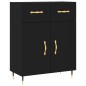 Highboard Schwarz 69,5x34x180 cm Holzwerkstoff Highboard Schwarz 69,5x34x180 cm Holzwerkstoff