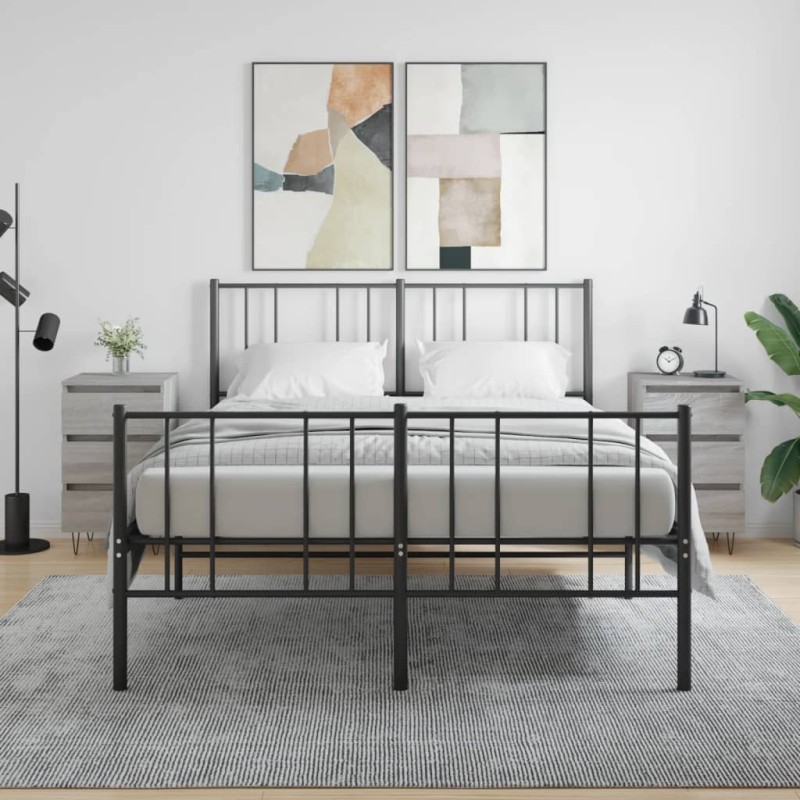 vidaXL Nachttische 2 Stk. Grau Sonoma 40x35x69 cm Holzwerkstoff vidaXL Nachttische 2 Stk. Grau Sonoma 40x35x69 cm Holzwerkstoff