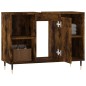 vidaXL Badschrank Räuchereiche 80x33x60 cm Holzwerkstoff vidaXL Badschrank Räuchereiche 80x33x60 cm Holzwerkstoff