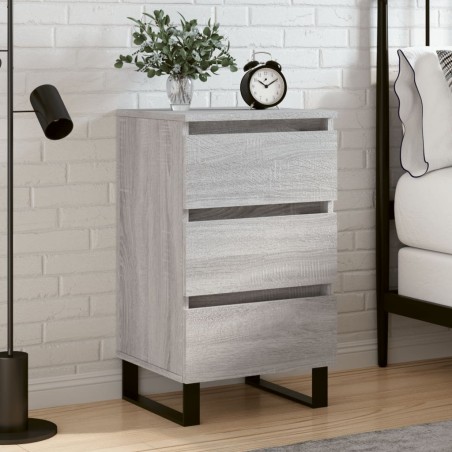 vidaXL Nachttisch Grau Sonoma 40x35x69 cm Holzwerkstoff