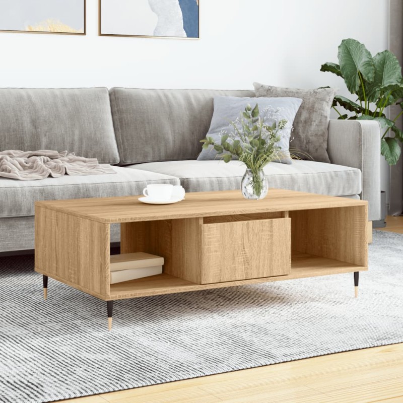 vidaXL Couchtisch Sonoma-Eiche 104x60x35 cm Holzwerkstoff vidaXL Couchtisch Sonoma-Eiche 104x60x35 cm Holzwerkstoff