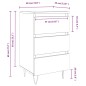 vidaXL Nachttische 2 Stk. Braun Eichen-Optik 40x35x69 cm Holzwerkstoff vidaXL Nachttische 2 Stk. Braun Eichen-Optik 40x35x69 cm Holzwerkstoff