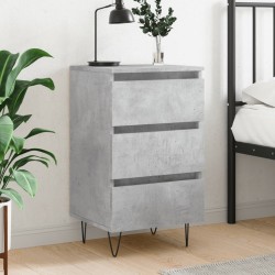 vidaXL Nachttisch Betongrau 40x35x69 cm Holzwerkstoff