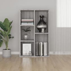 vidaXL Bücherregal/Sideboard Grau Sonoma 50x25x80 cm Holzwerkstoff