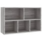 vidaXL Bücherregal/Sideboard Grau Sonoma 50x25x80 cm Holzwerkstoff vidaXL Bücherregal/Sideboard Grau Sonoma 50x25x80 cm Holzwerkstoff