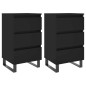 vidaXL Nachttische 2 Stk. Schwarz 40x35x69 cm Holzwerkstoff vidaXL Nachttische 2 Stk. Schwarz 40x35x69 cm Holzwerkstoff