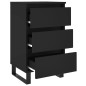vidaXL Nachttische 2 Stk. Schwarz 40x35x69 cm Holzwerkstoff vidaXL Nachttische 2 Stk. Schwarz 40x35x69 cm Holzwerkstoff