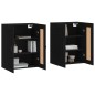 Wandschränke 2 Stk. Schwarz Holzwerkstoff Wandschränke 2 Stk. Schwarz Holzwerkstoff